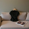 Large-sized black Korean-style women's casual short-sleeved T-shirt for women Application Scenario